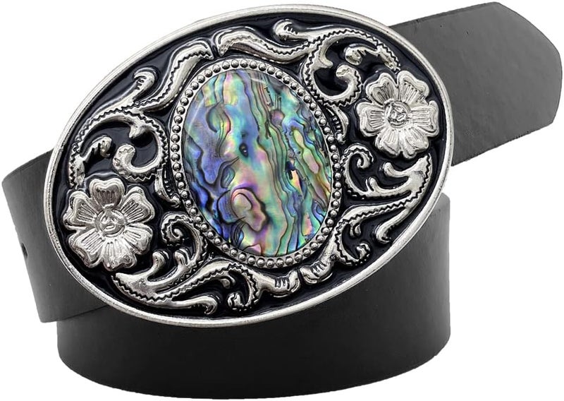 YOQUCOL Vintage American Western Cowboy Turquoise,Stone Belt Buckle for Men - Image 2